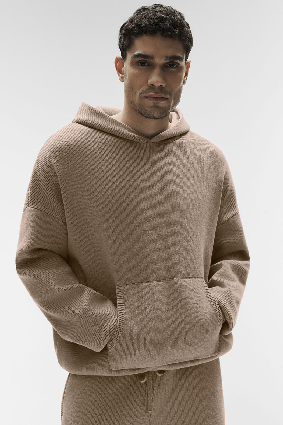 Scholar Hooded Sweater - Gravel--2