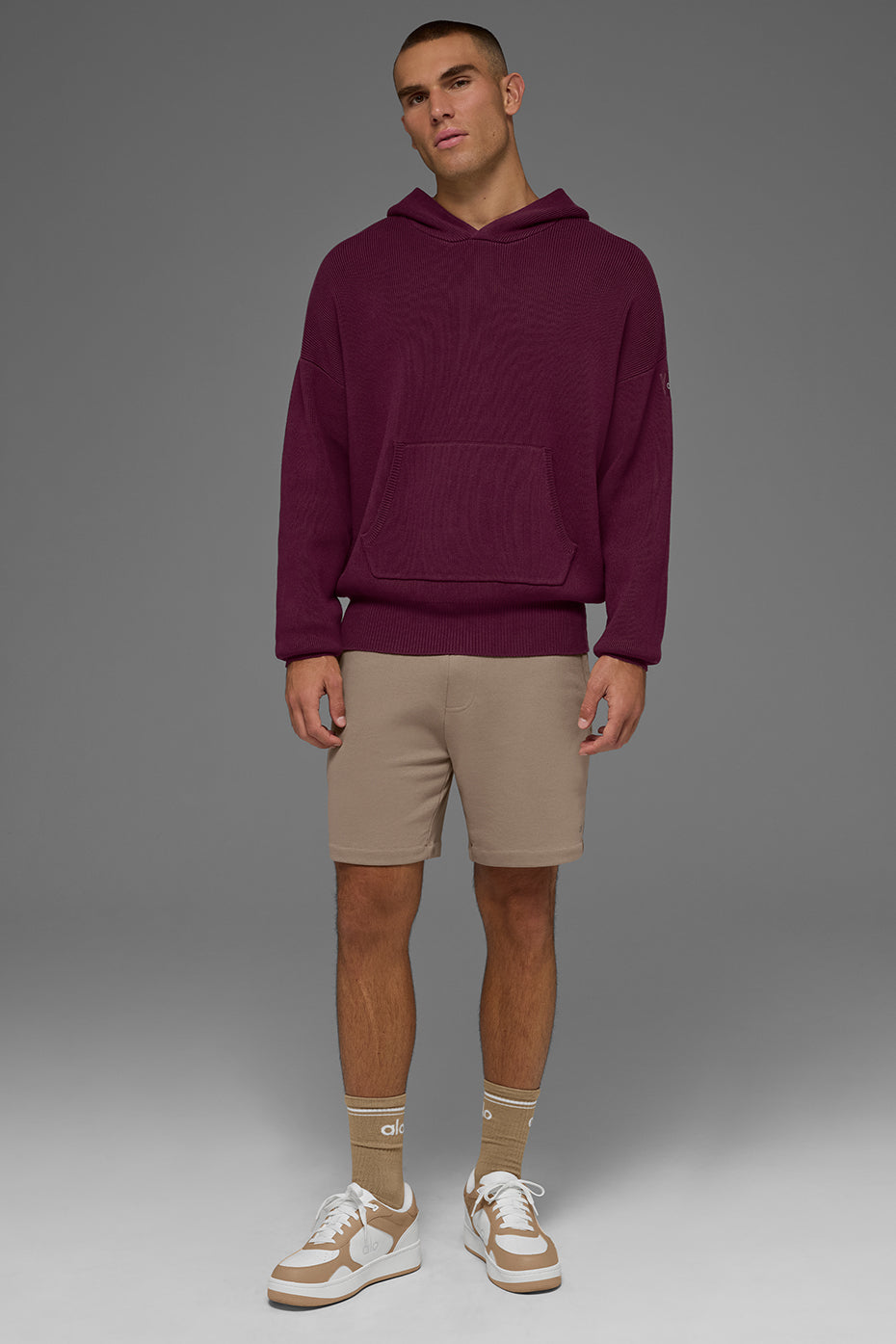 Scholar Hooded Sweater - Burgundy--4
