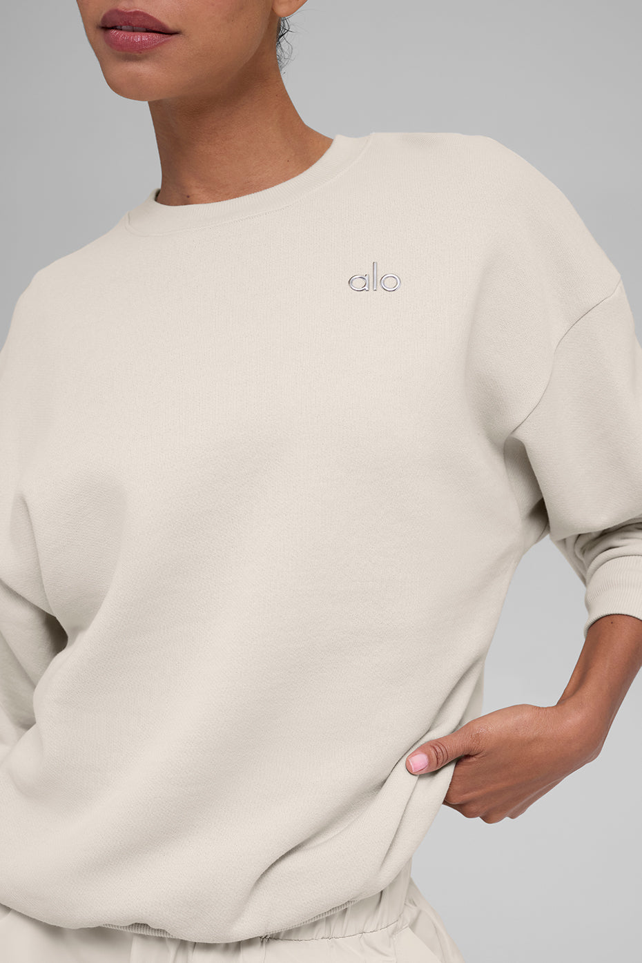 Accolade Crew Neck Pullover - Bone--2
