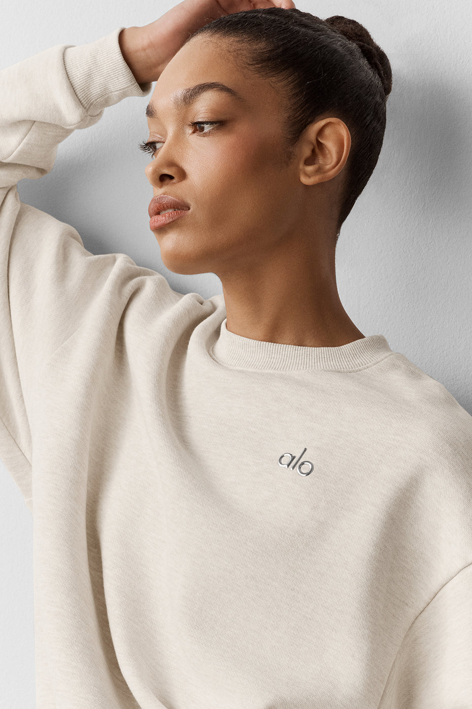 Accolade Crew Neck Pullover - Oatmeal Heather--2
