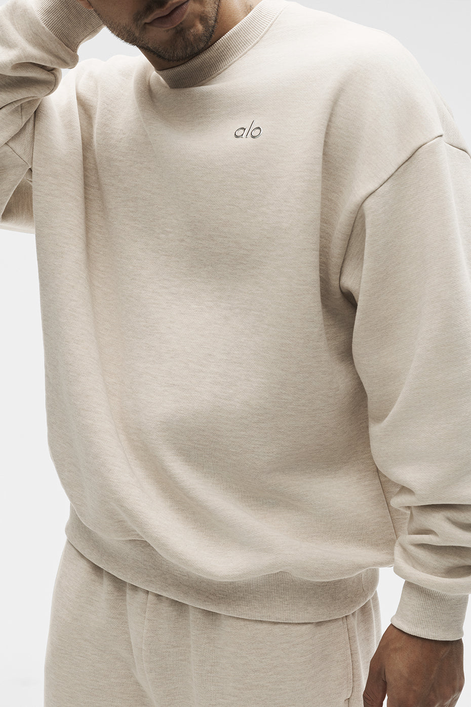 Accolade Crew Neck Pullover - Oatmeal Heather--2