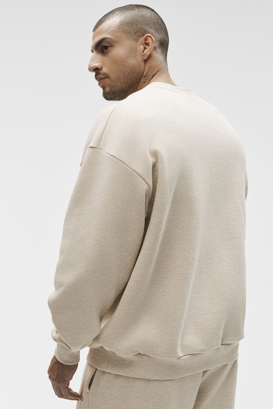 Accolade Crew Neck Pullover - Oatmeal Heather--1