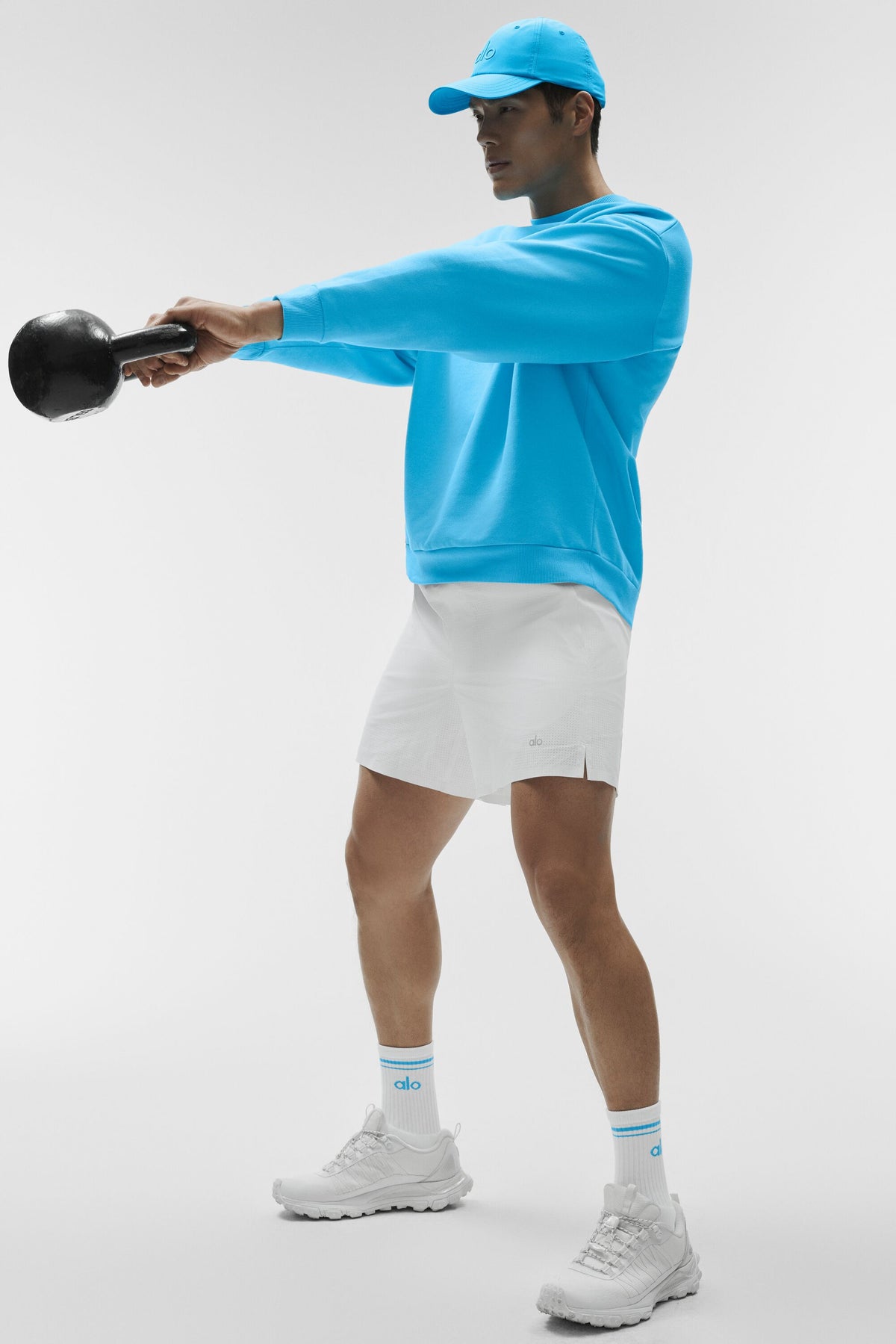 Accolade Crew Neck Pullover - Azure Blue--4