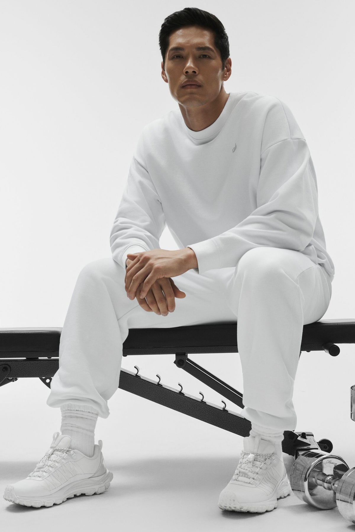 Accolade Crew Neck Pullover - White--4