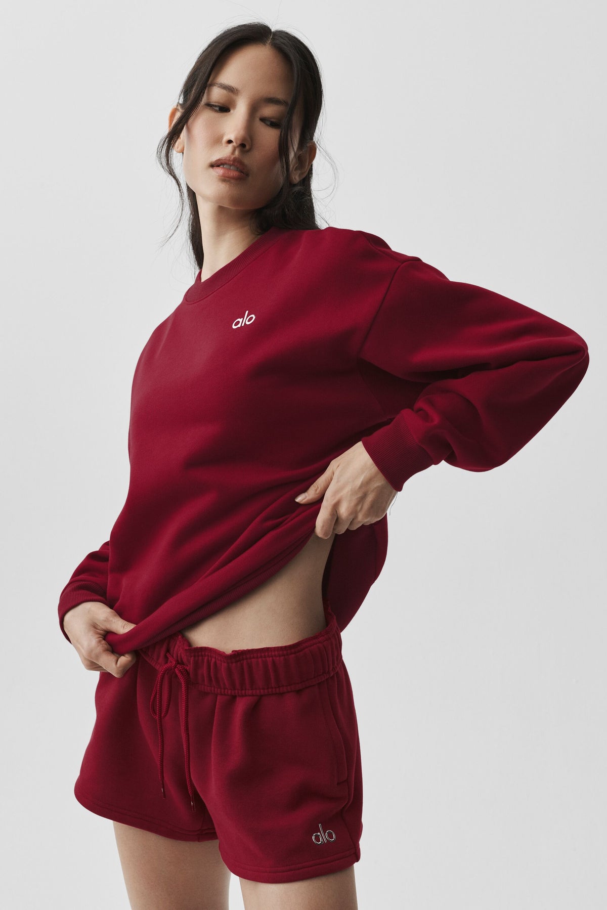 Accolade Crew Neck Pullover - Summer Romance Red--3