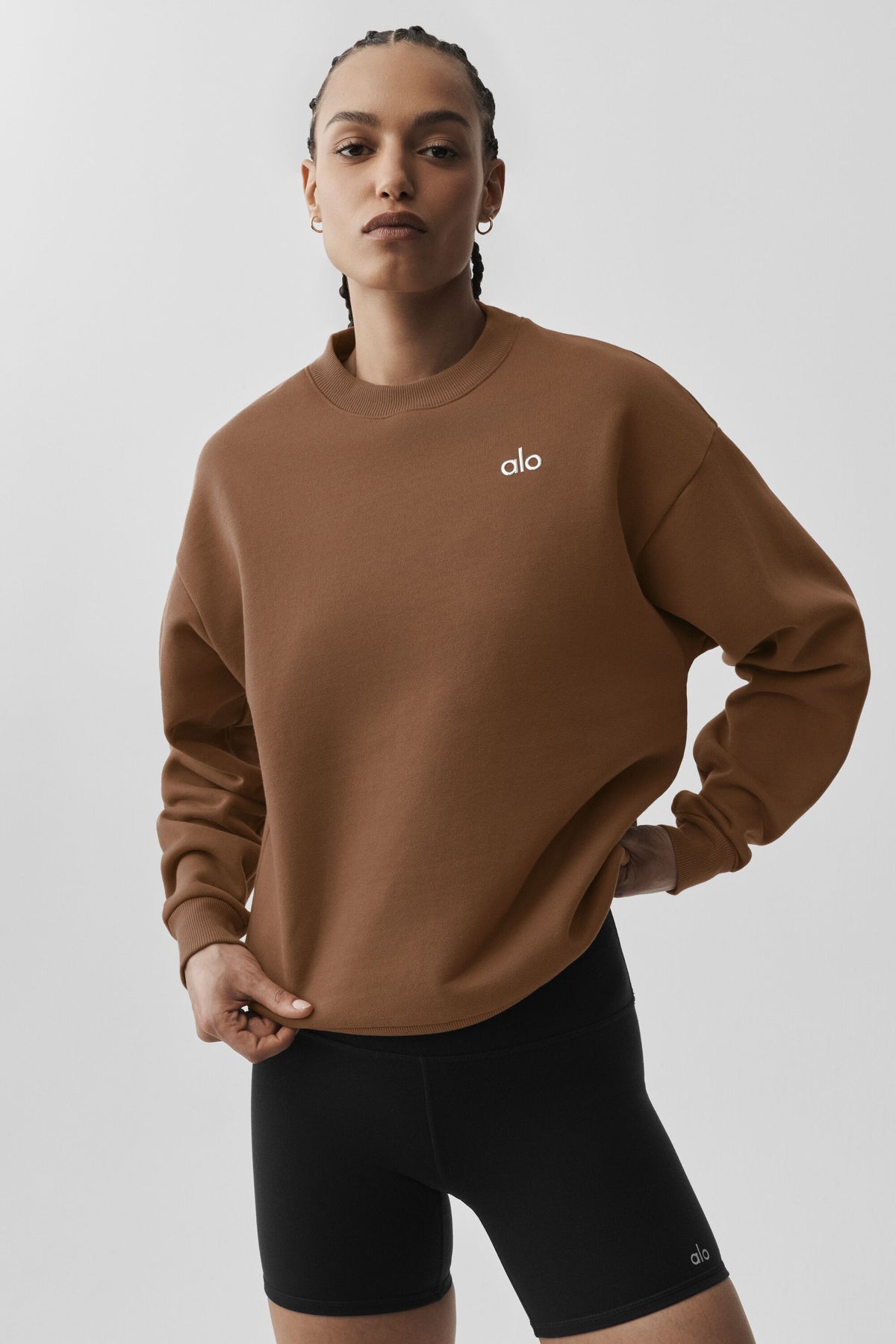 Accolade Crew Neck Pullover - Sun Kissed Brown--2