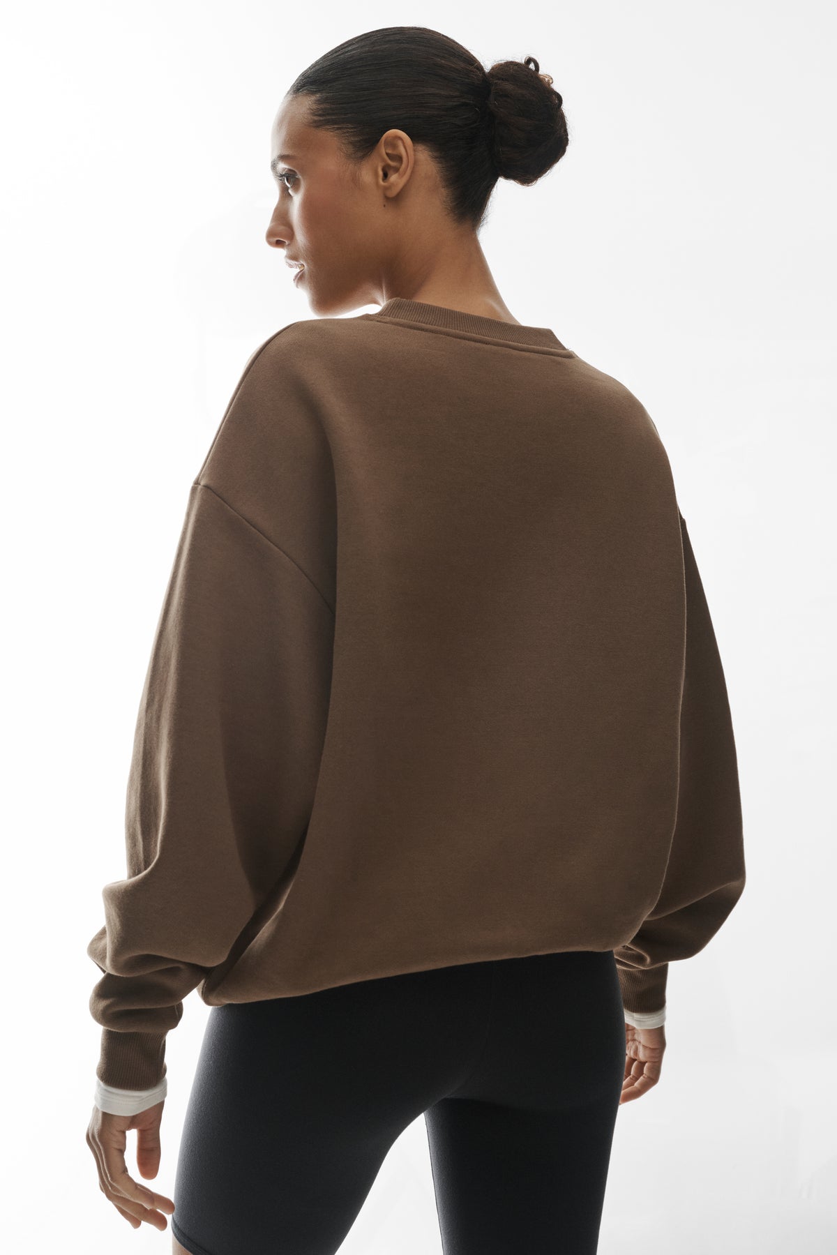 Accolade Crew Neck Pullover - Java Brown--1