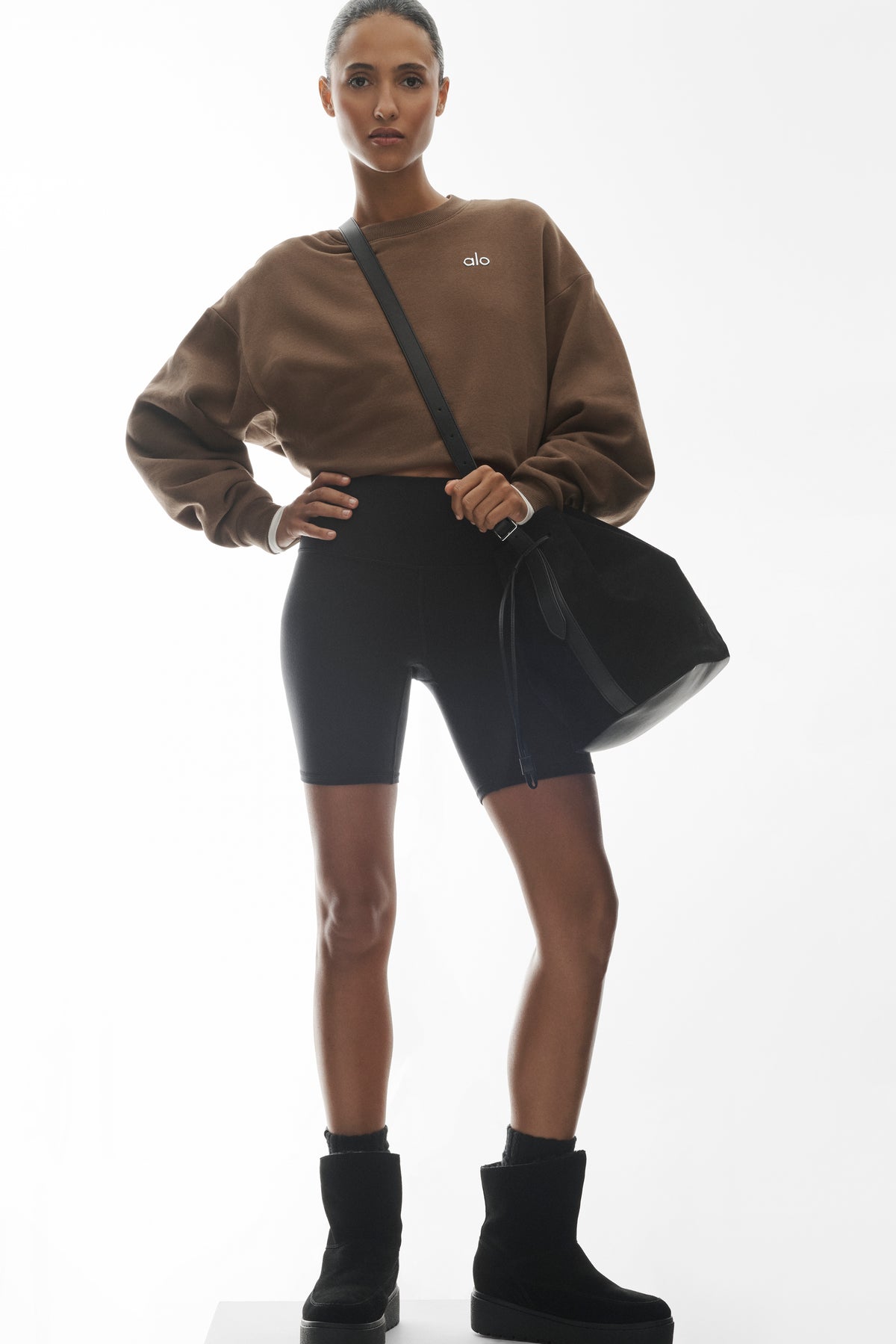 Accolade Crew Neck Pullover - Java Brown--3