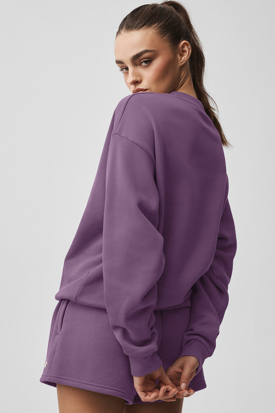 Accolade Crew Neck Pullover - Plum Kiss--1