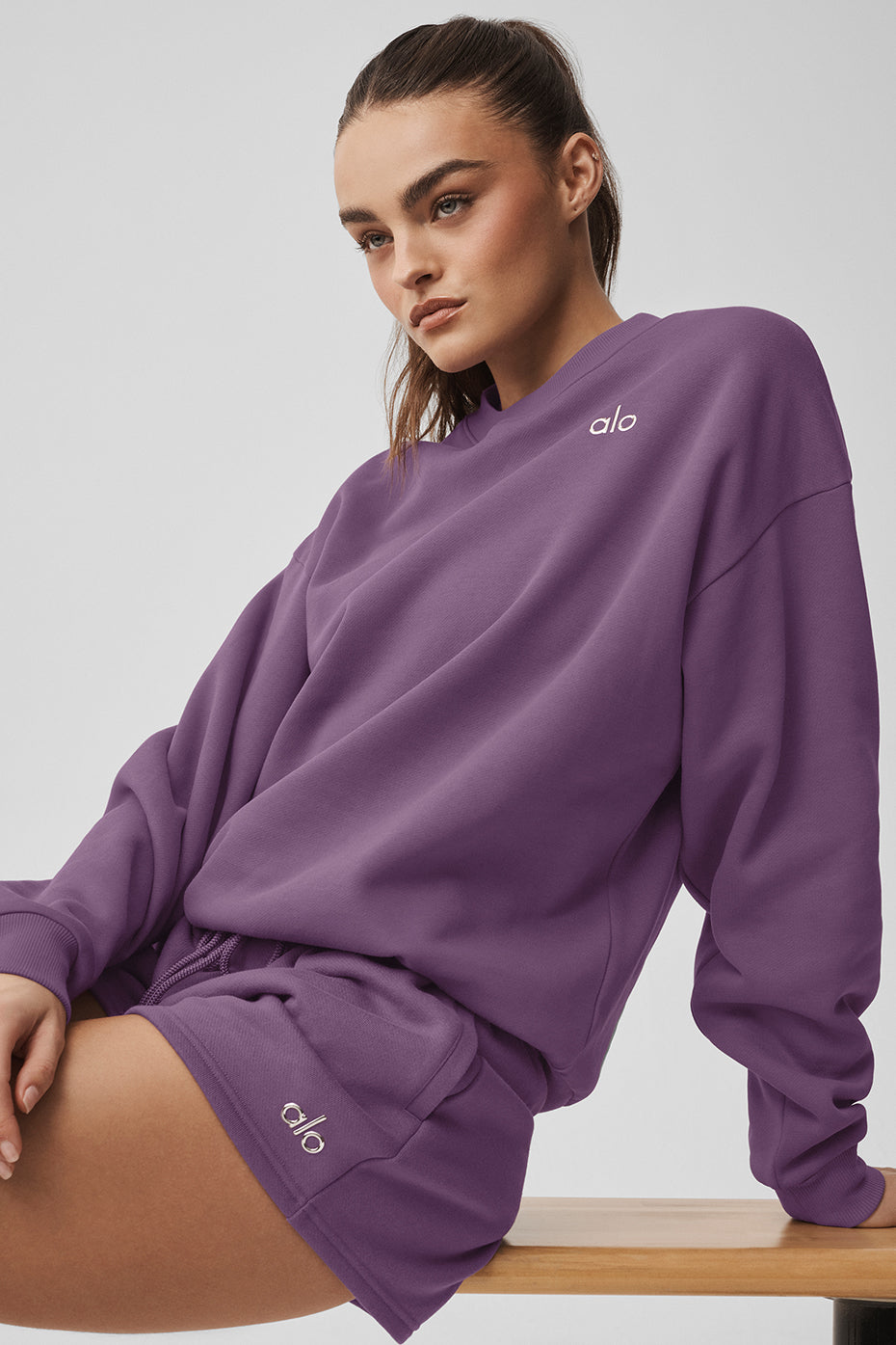 Accolade Crew Neck Pullover - Plum Kiss--3