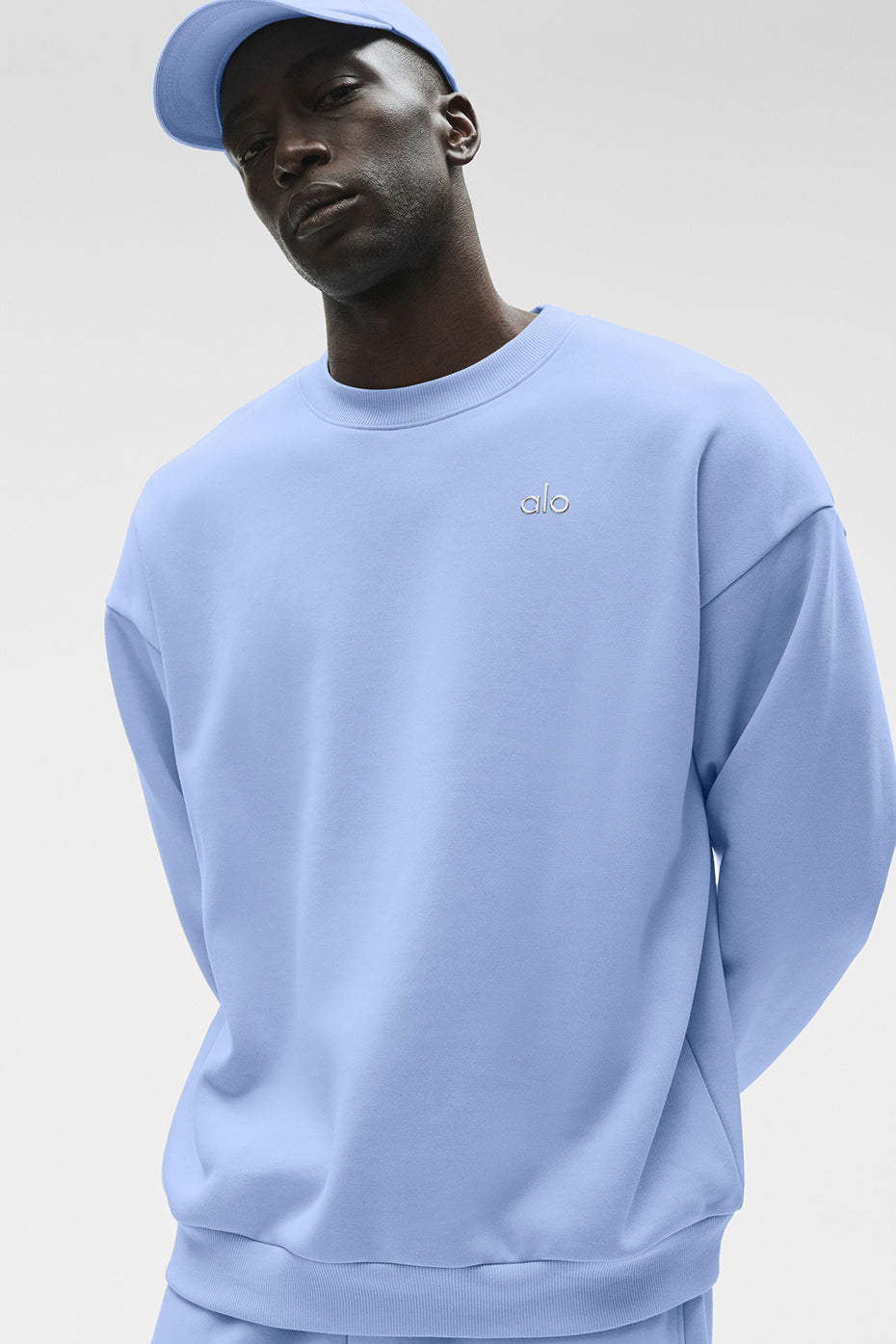 Accolade Crew Neck Pullover - Light Provence Blue--0