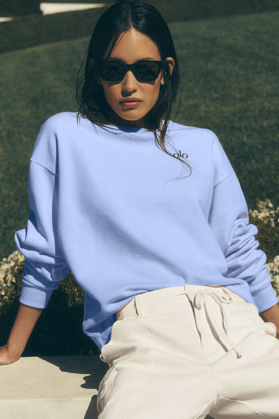 Accolade Crew Neck Pullover - Light Provence Blue--0