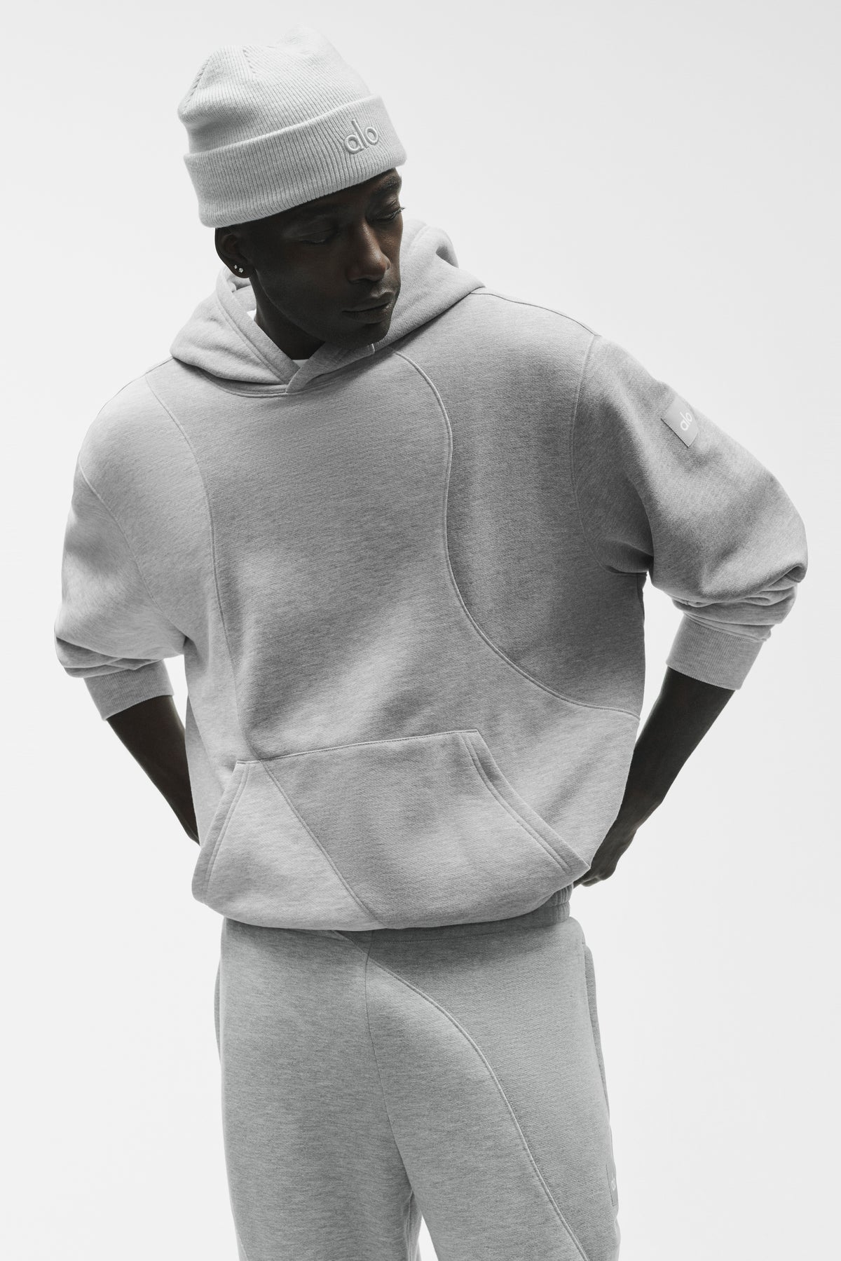 Make Waves Hoodie - Athletic Heather Grey Tonal--1