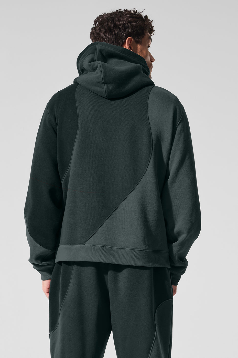 Make Waves Hoodie - Charcoal Green Tonal--1