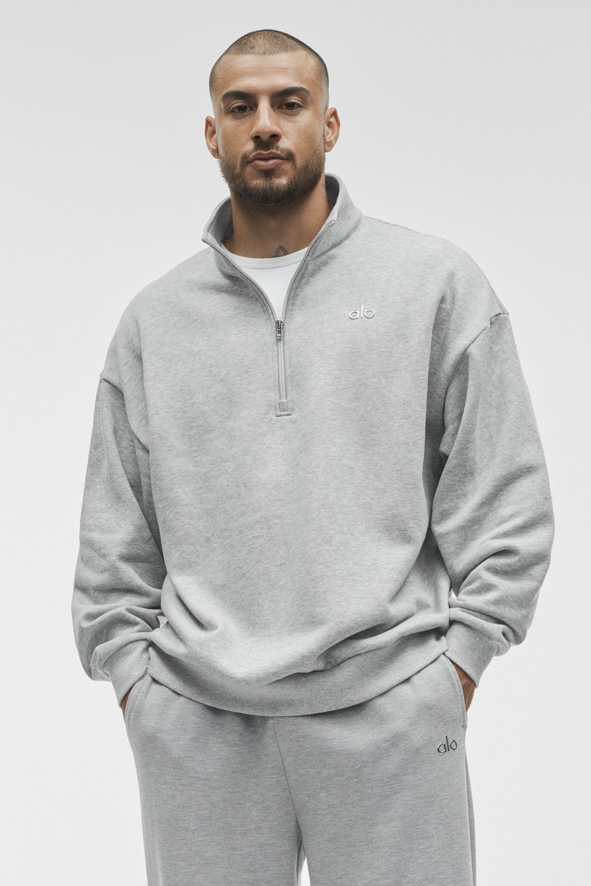 Accolade 1/4 Zip Pullover - Athletic Heather Grey--0