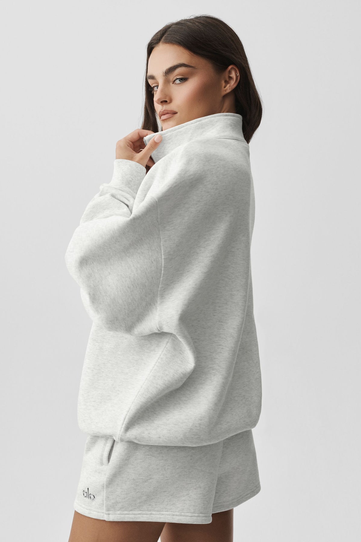Accolade 1/4 Zip Pullover - White Heather--1