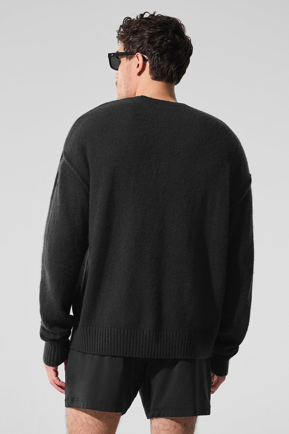 Unisex Wool Cashmere New Class Crewneck Sweater - Black--2