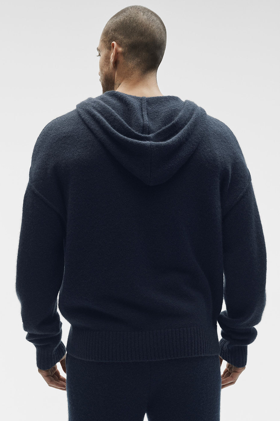 Wool Cashmere New Class Full Zip Hoodie - Navy--2