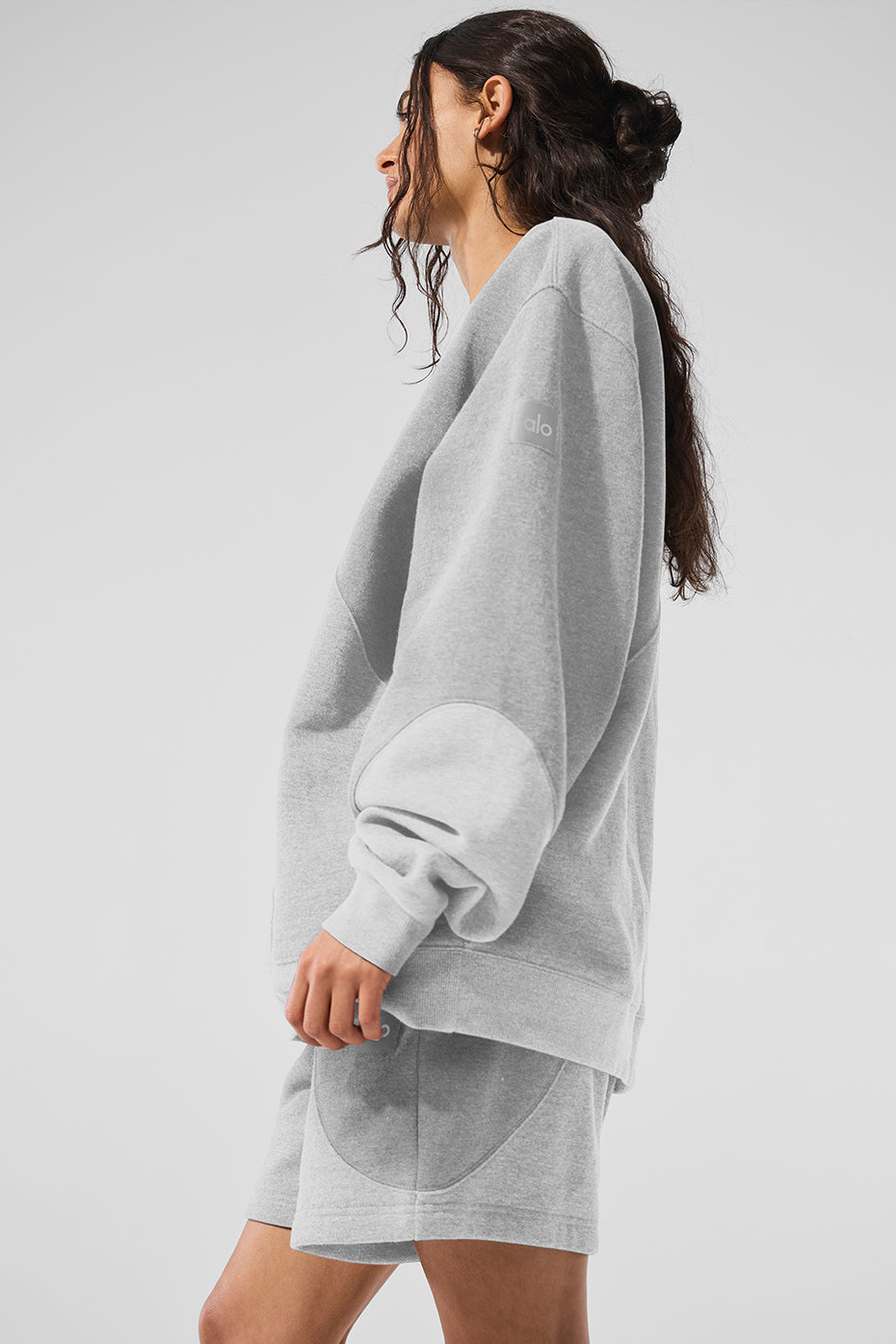Make Waves Crew Neck Pullover - Athletic Heather Grey Tonal--2