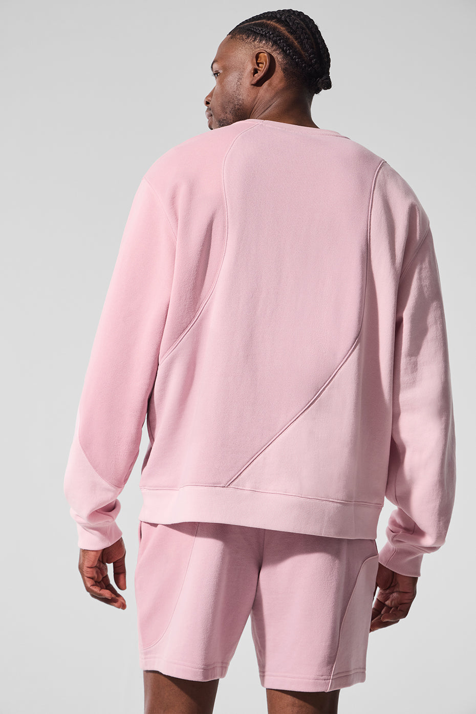 Make Waves Crew Neck Pullover - Sunset Pink Tonal--1