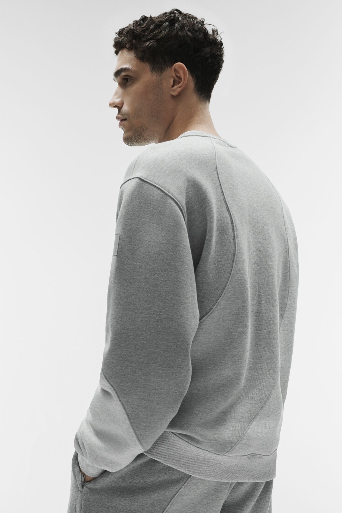 Make Waves Crew Neck Pullover - Athletic Heather Grey Tonal--1