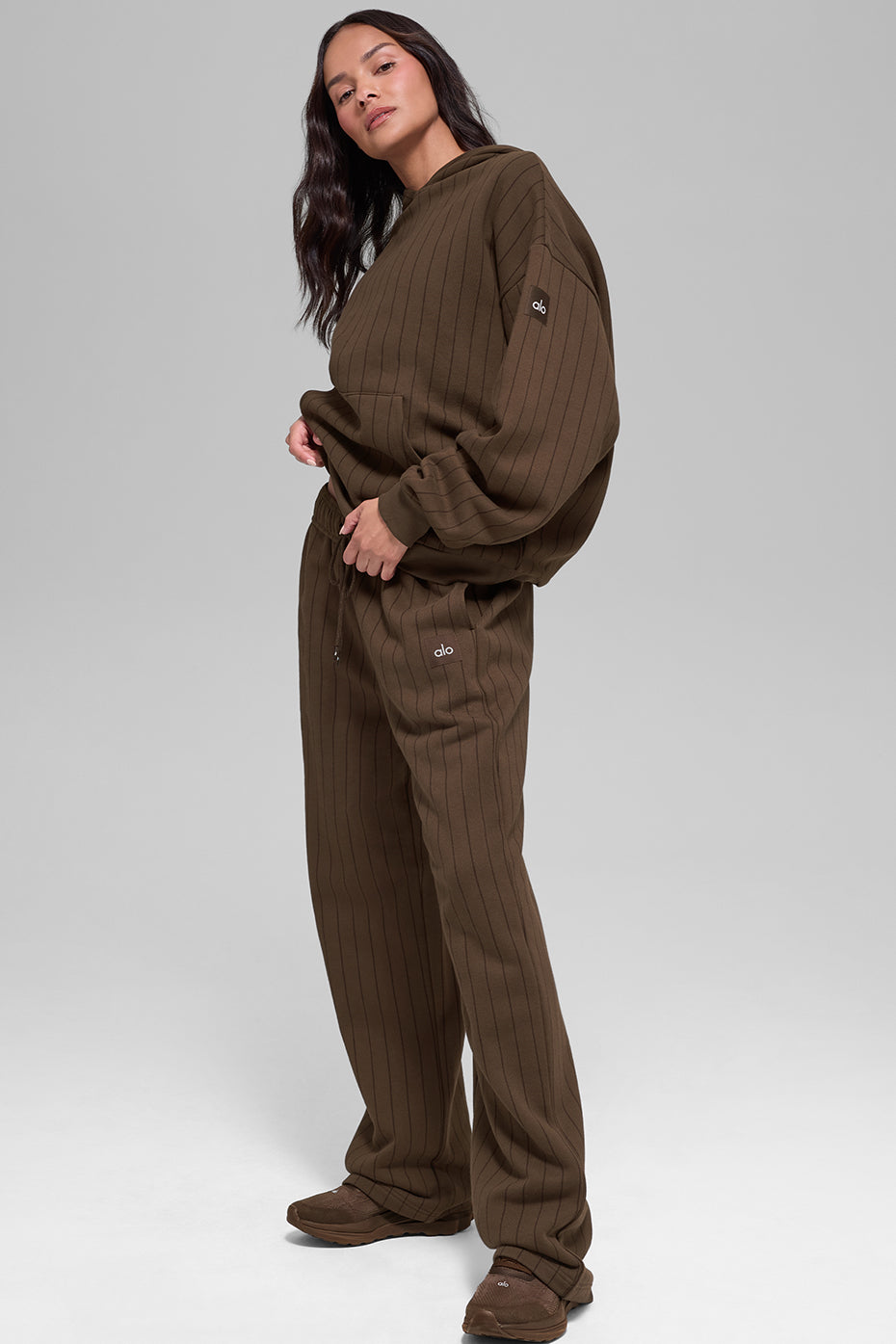 Pinstripe Hoodie - Espresso Pinstripe--4