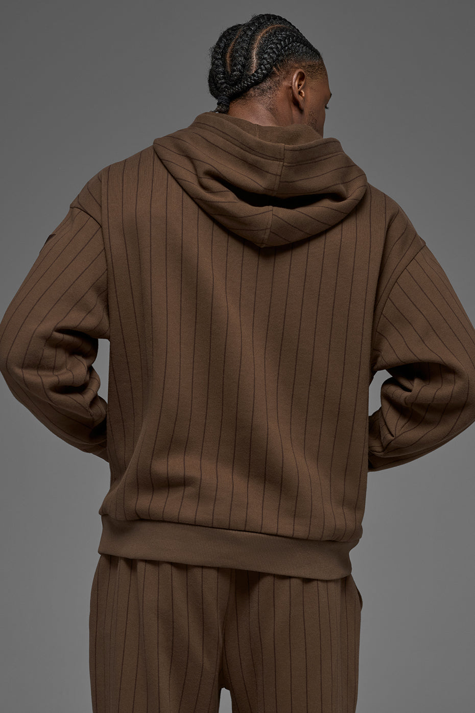 Pinstripe Hoodie - Espresso Pinstripe--2