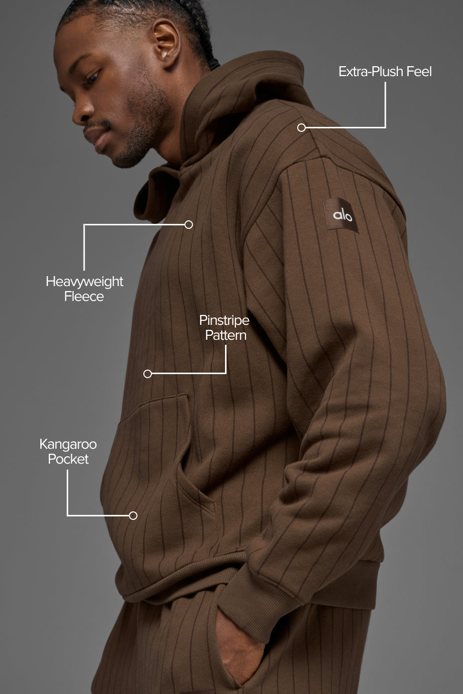 Pinstripe Hoodie - Espresso Pinstripe--1