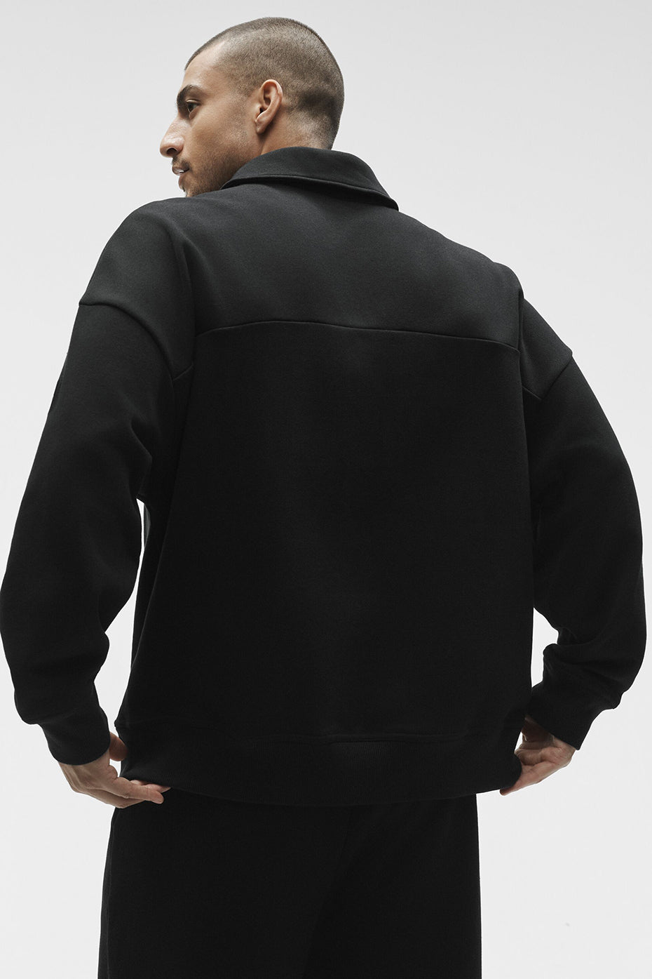 Take It Easy Long Sleeve Henley Pullover - Black--2
