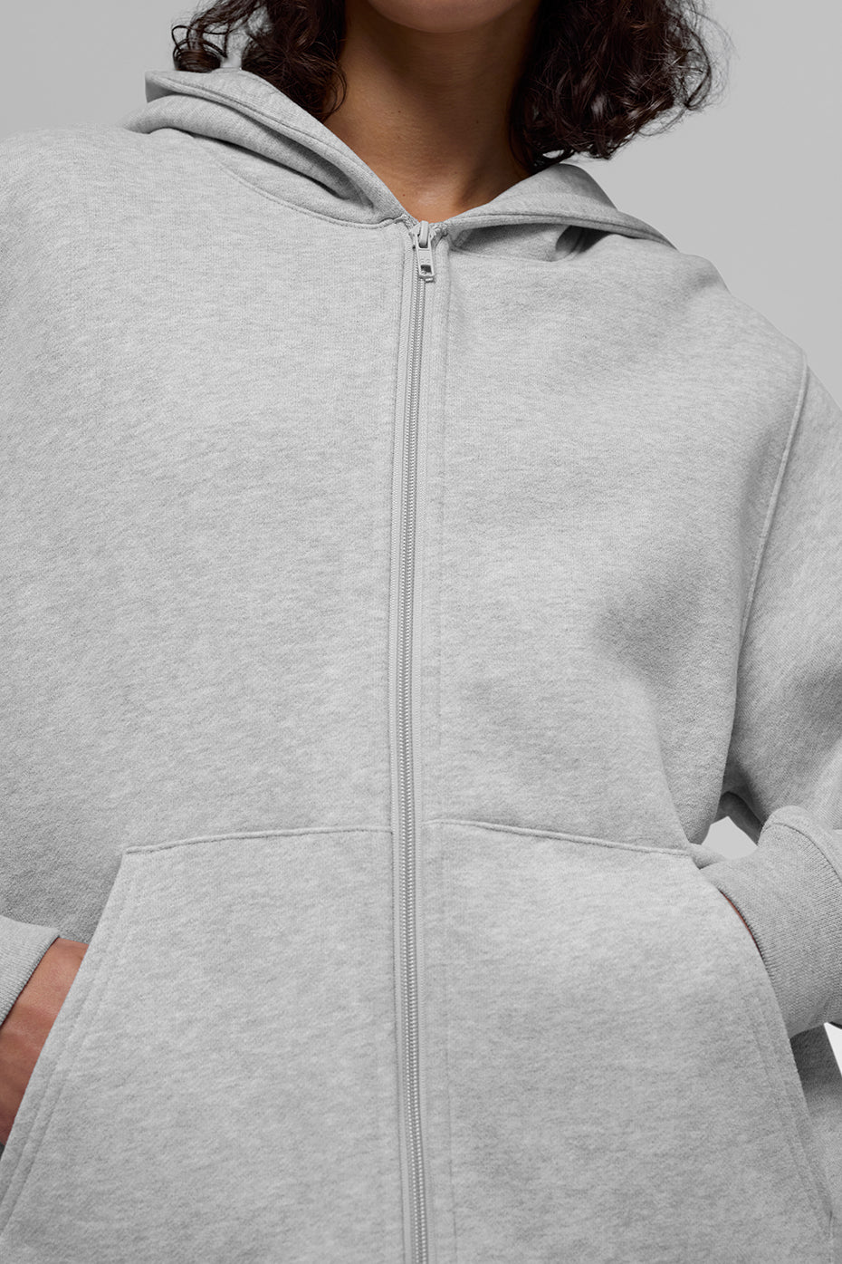 Renown Heavy Weight Full Zip Hoodie - Athletic Heather Grey--1