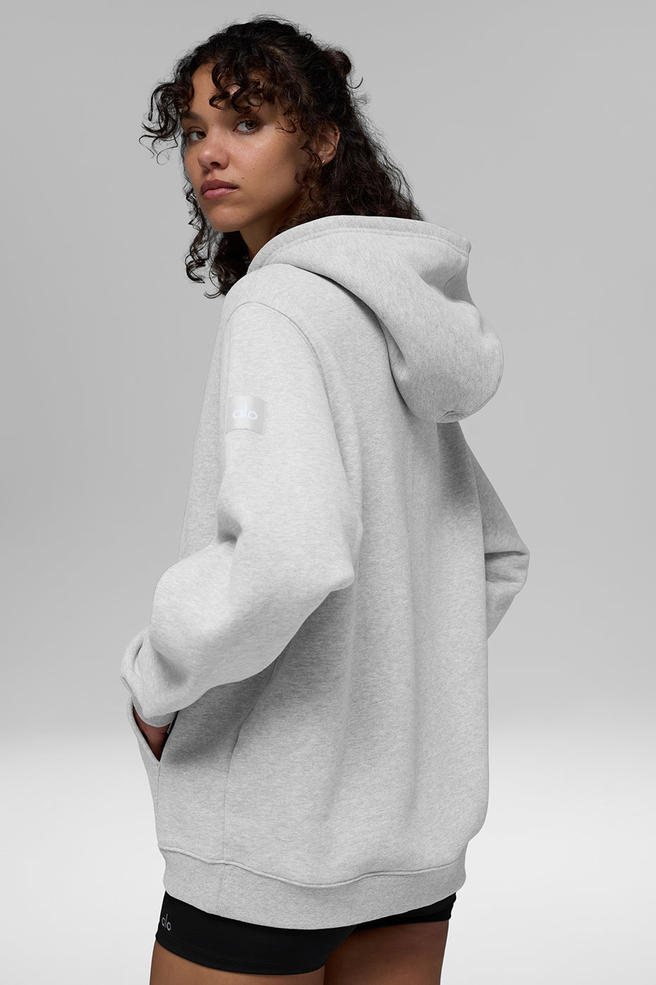 Renown Heavy Weight Full Zip Hoodie - Athletic Heather Grey--2