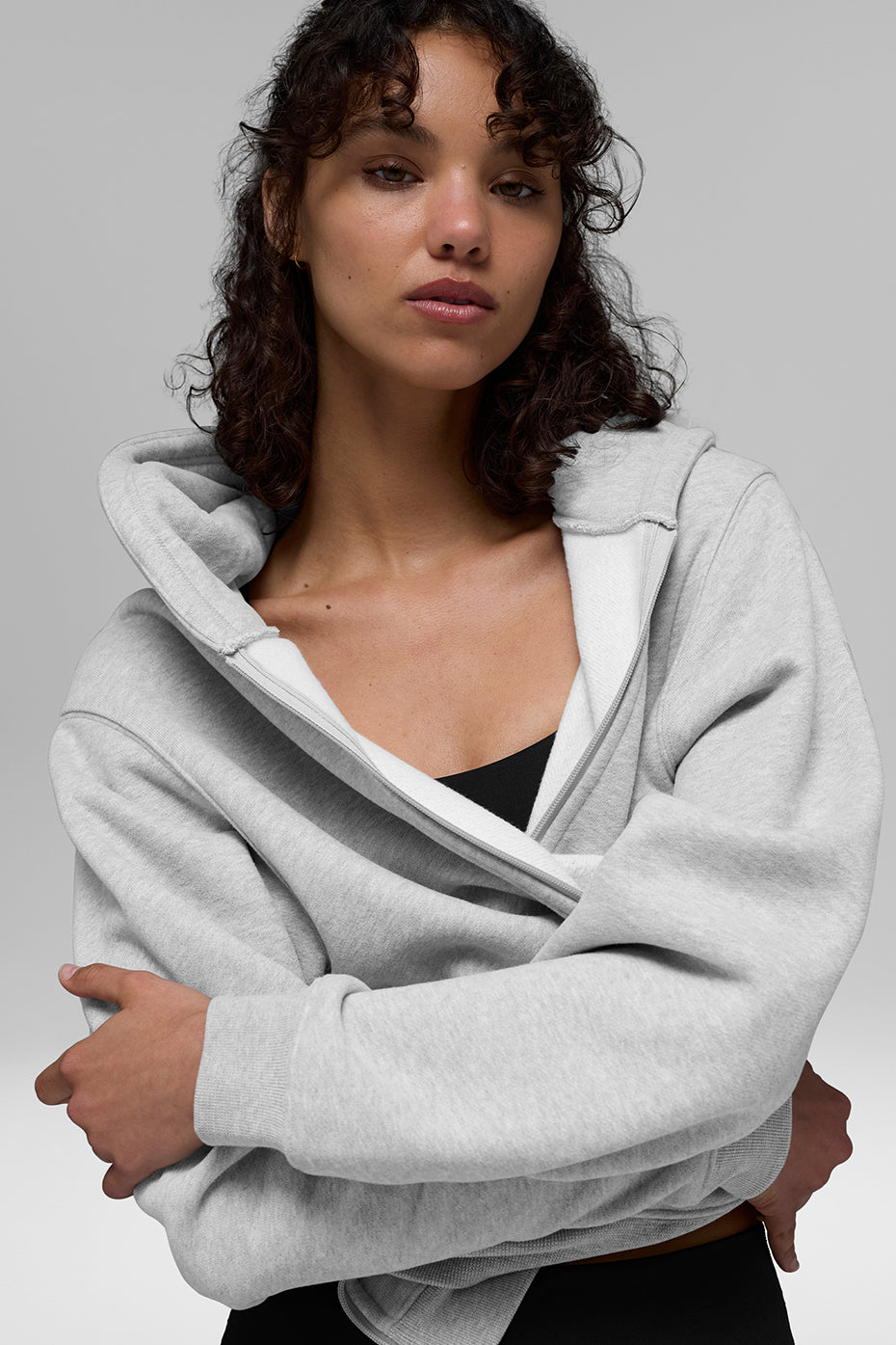 Renown Heavy Weight Full Zip Hoodie - Athletic Heather Grey--3