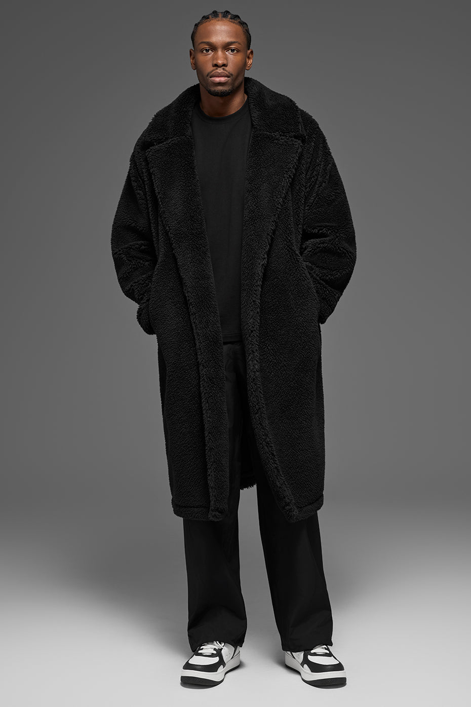 Oversized Sherpa Trench - Black--0