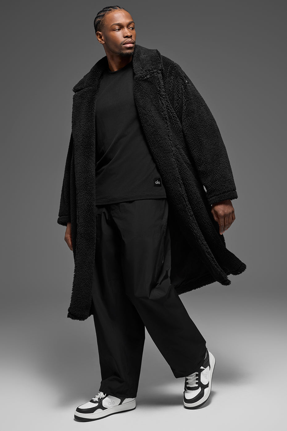 Oversized Sherpa Trench - Black--3