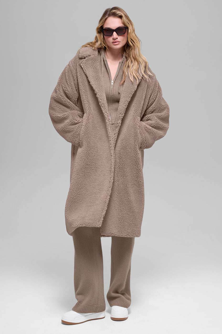 Oversized Sherpa Trench - Chai Latte--4