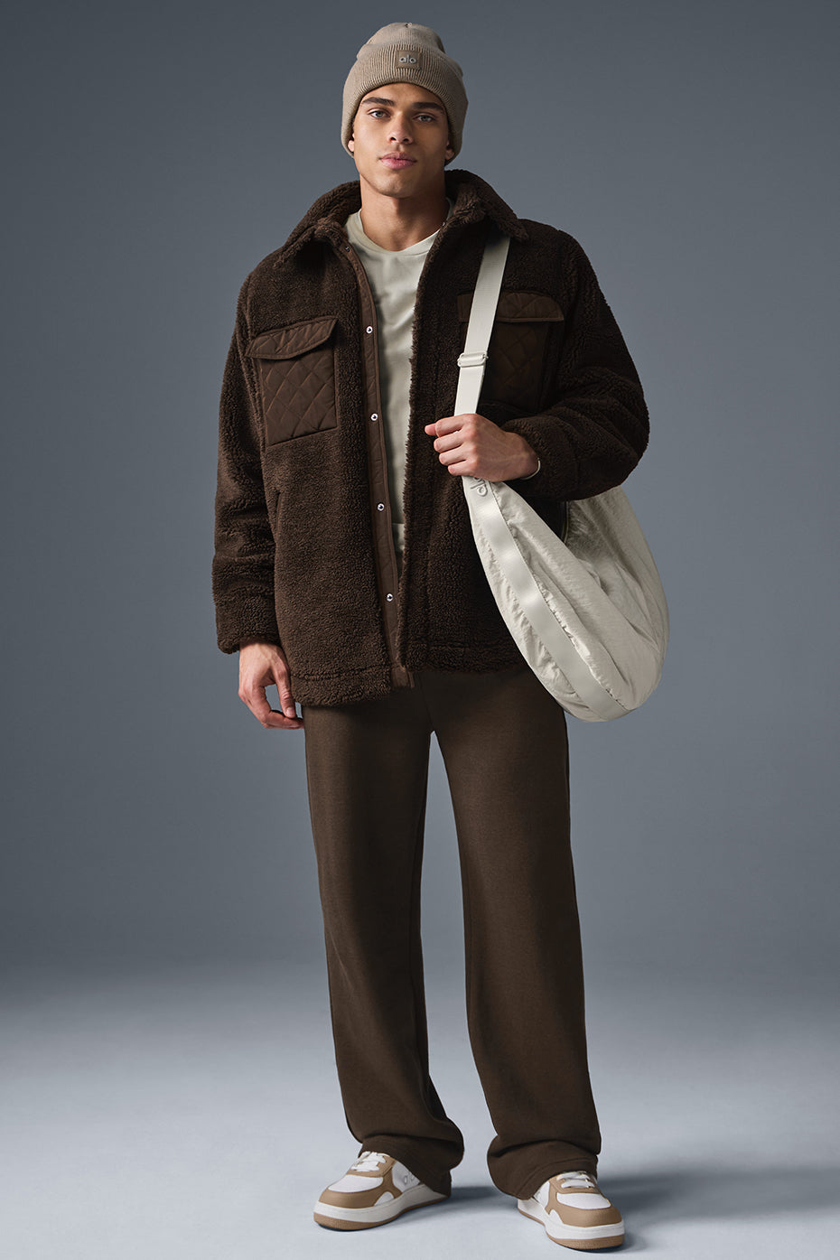 Sherpa Edge Shacket - Espresso--4