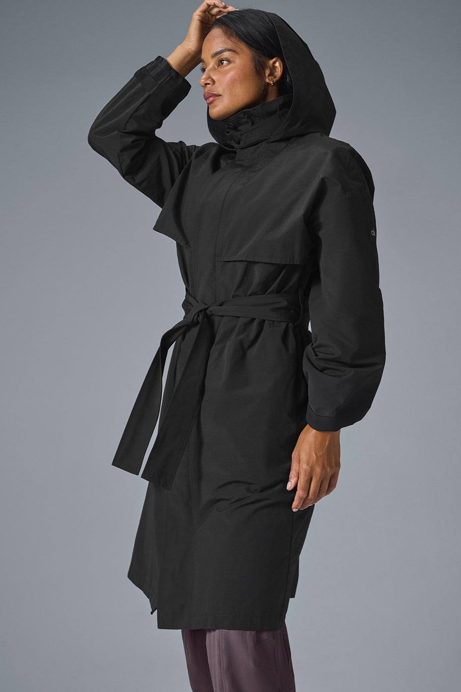 Crinkle On The Move Trench - Black--4