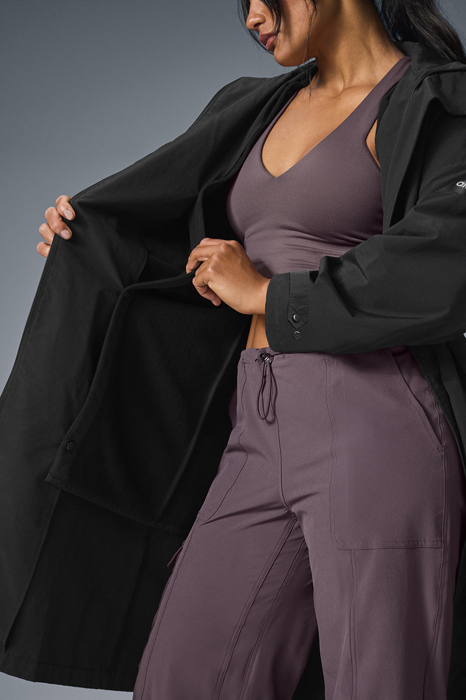 Crinkle On The Move Trench - Black--5