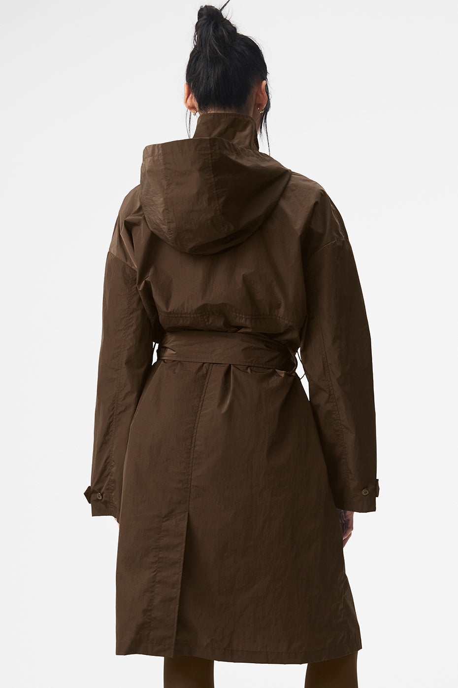 Crinkle On The Move Trench - Espresso--2