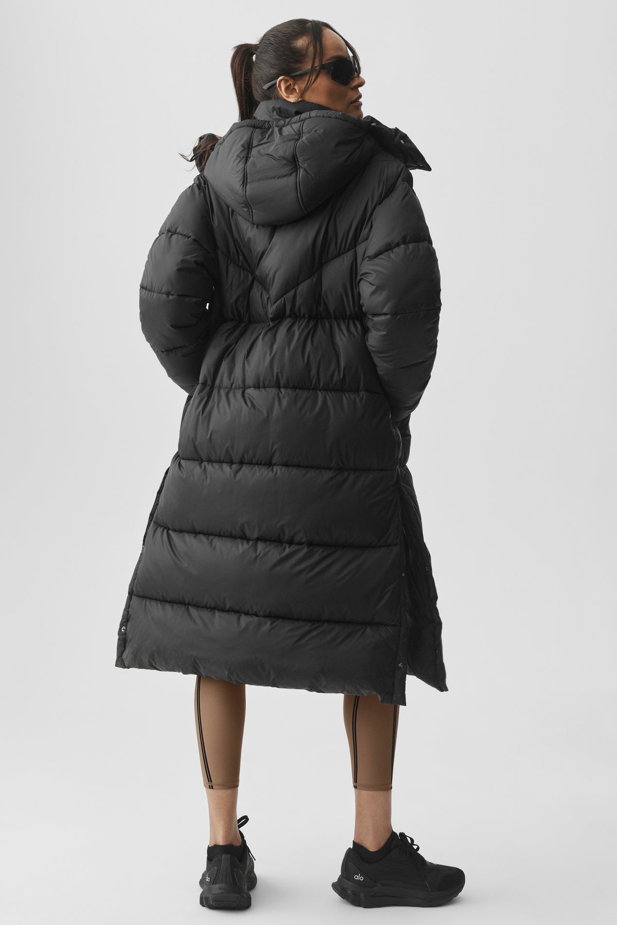 Gold Rush Puffer Trench - Black--1