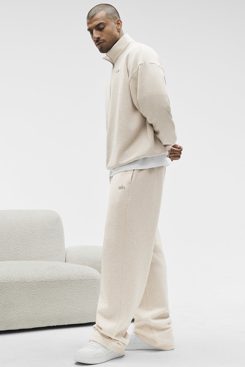 Accolade Straight Leg Sweatpant - Oatmeal Heather--3