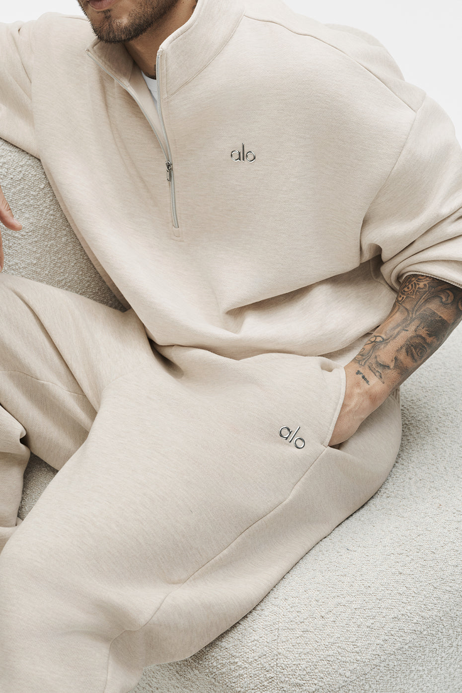 Accolade Straight Leg Sweatpant - Oatmeal Heather--2