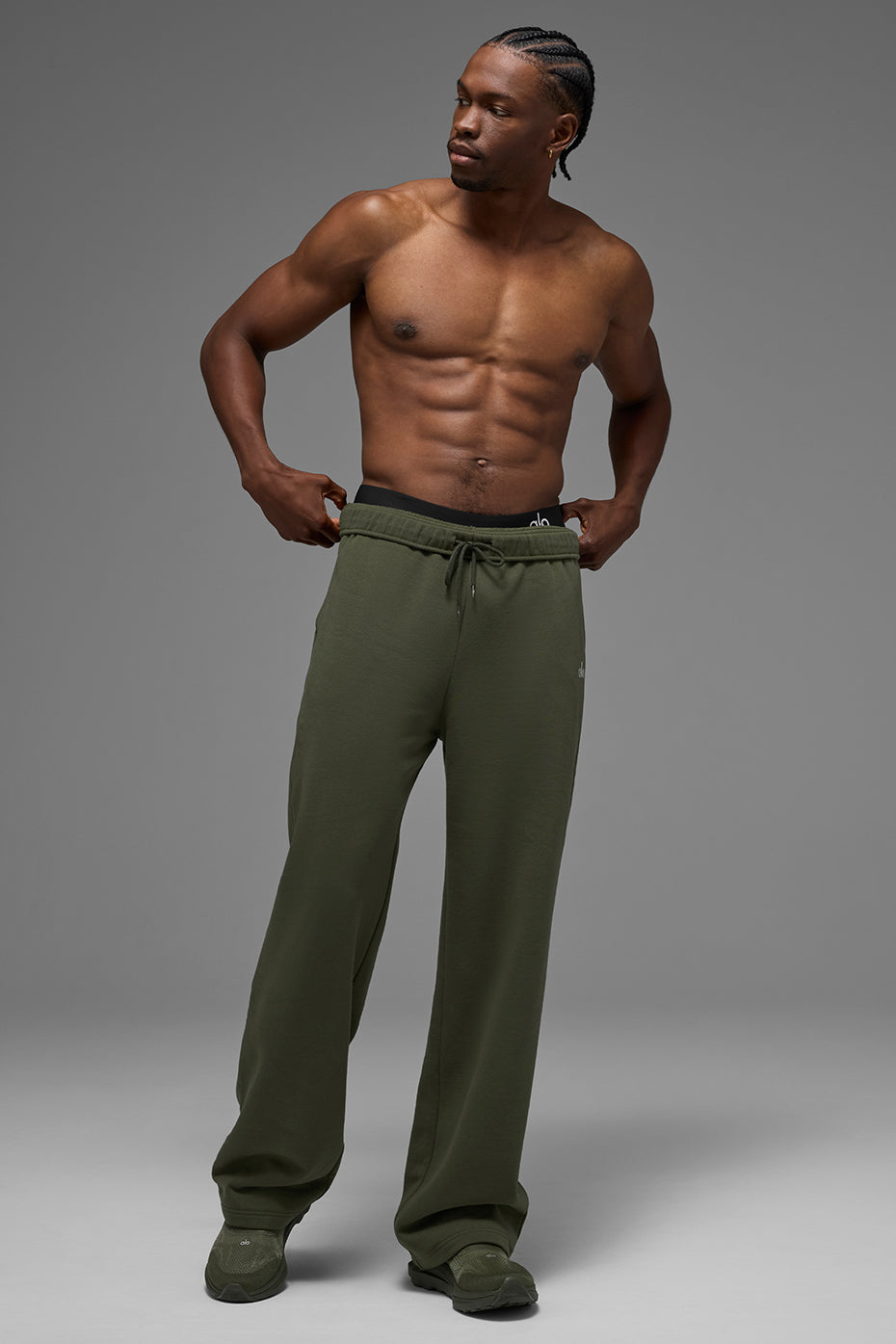 Accolade Straight Leg Sweatpant - Green Olive--2