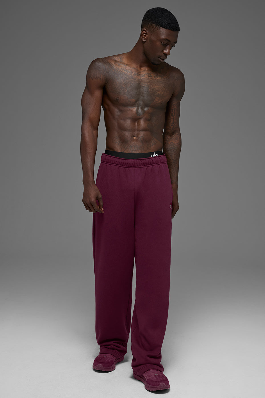 Accolade Straight Leg Sweatpant - Burgundy--4