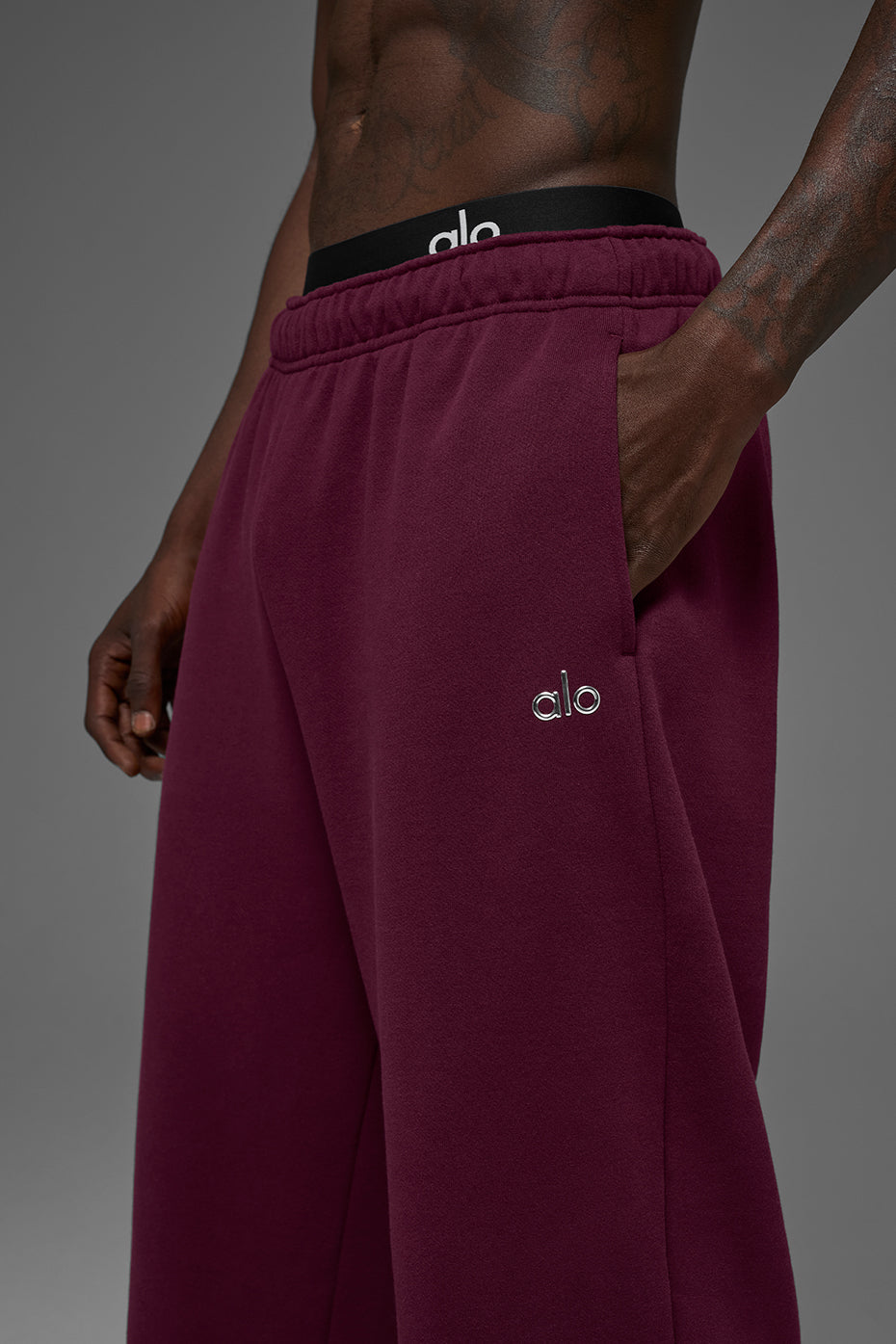 Accolade Straight Leg Sweatpant - Burgundy--1