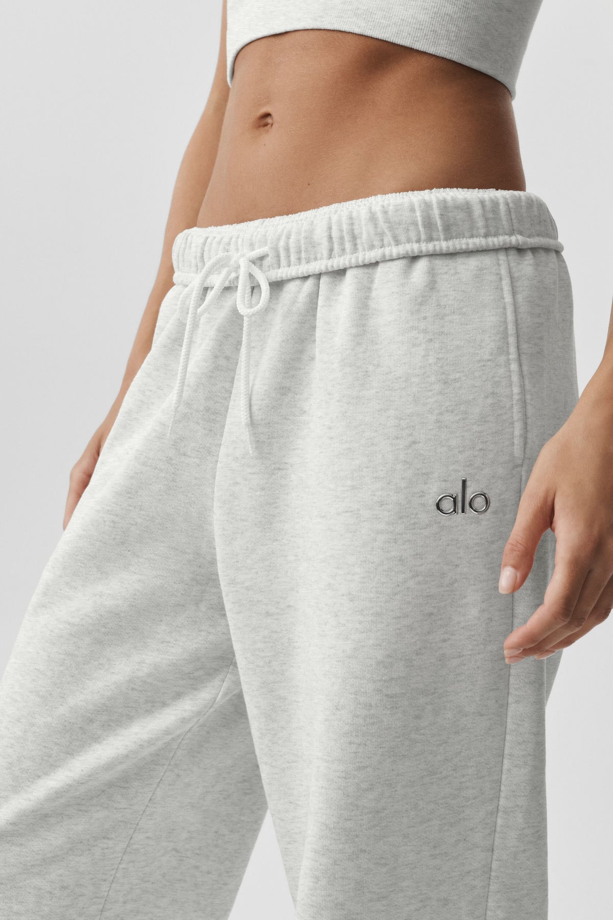 Accolade Straight Leg Sweatpant - White Heather--2