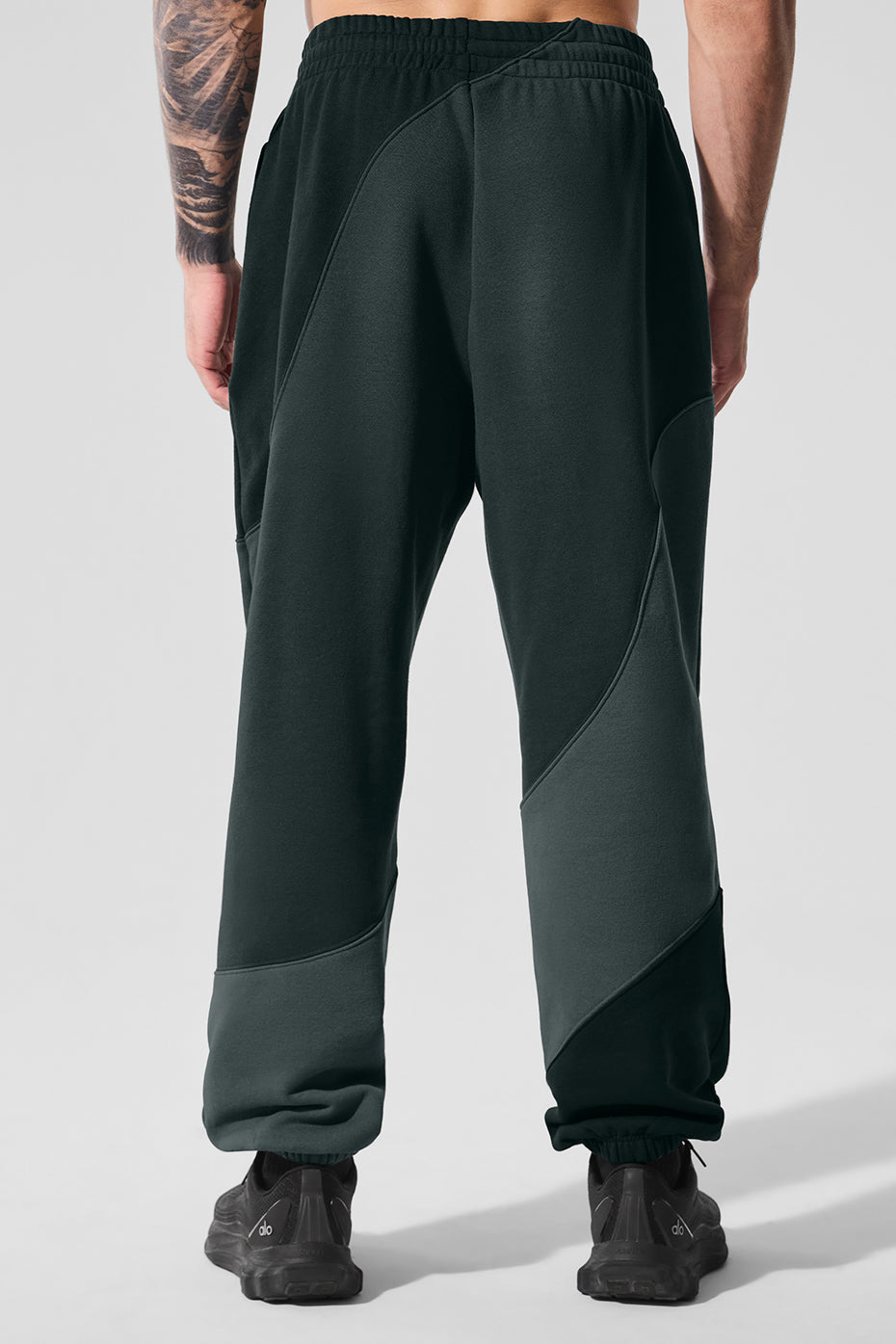 Make Waves Sweatpant - Charcoal Green Tonal--1