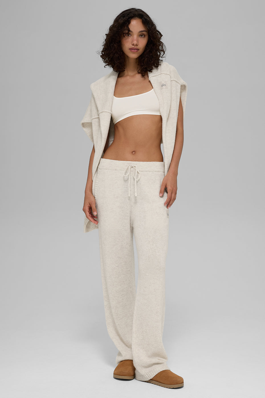 Wool Cashmere New Class Sweatpant - Bone Heather--4