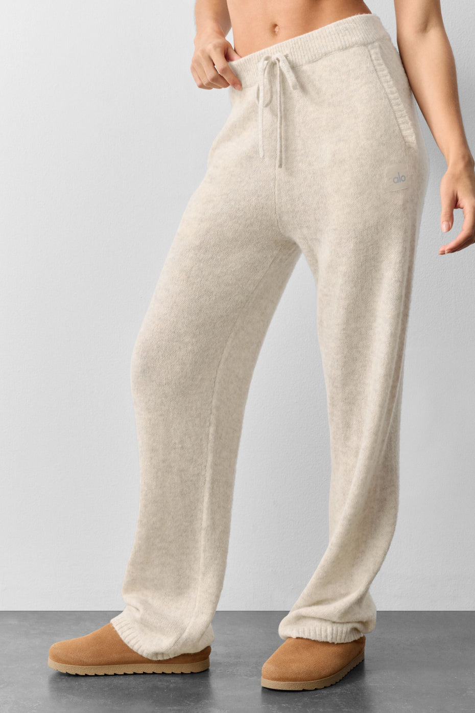 Wool Cashmere New Class Sweatpant - Oatmeal Heather--2