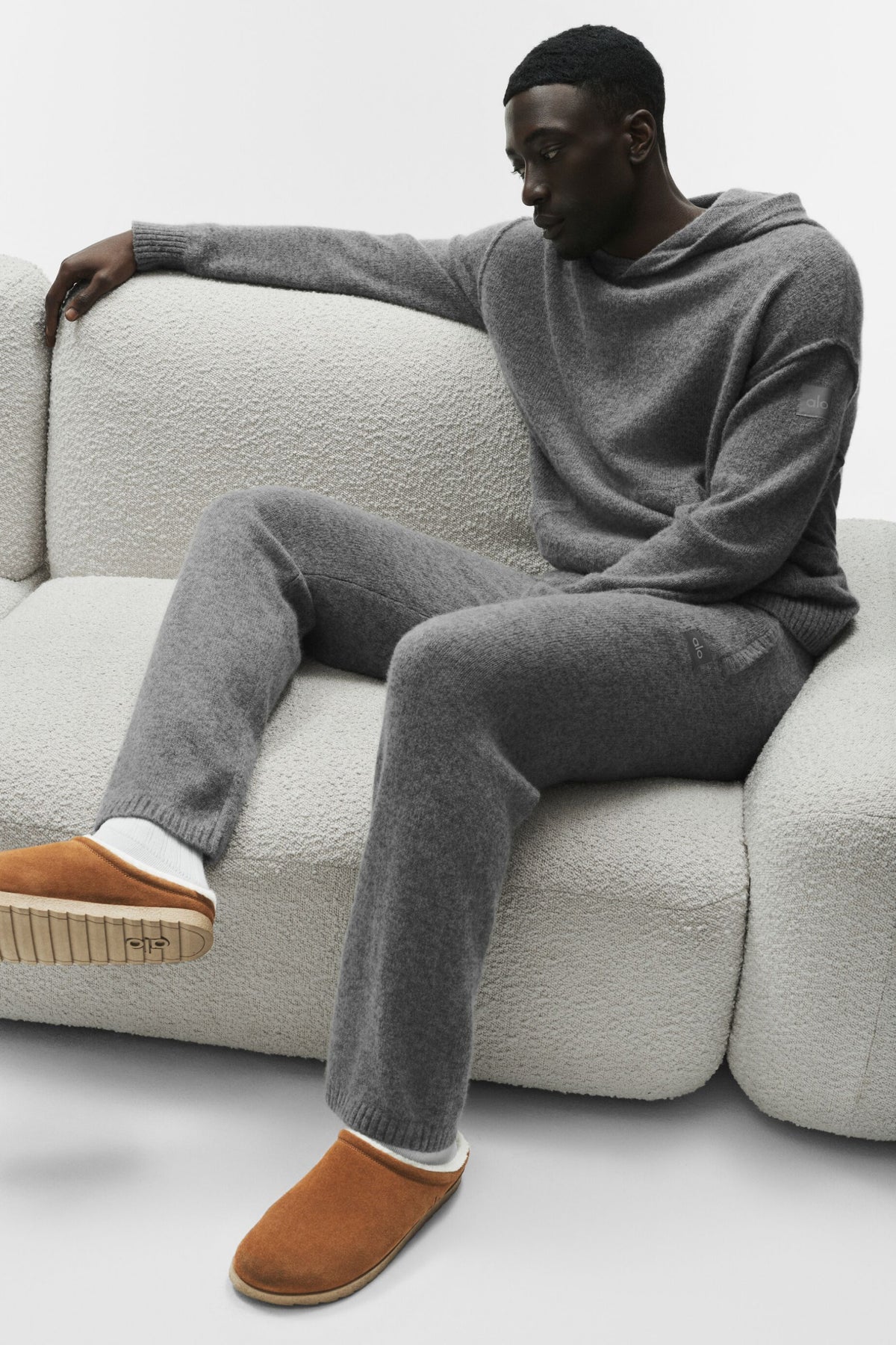 Wool Cashmere New Class Sweatpant - Platinum Grey--0
